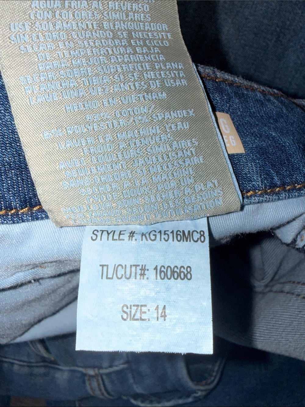 Meg Fab Ab Raw Hem High Waist Wide Leg Jeans Sz 14 - Picture 13 of 14